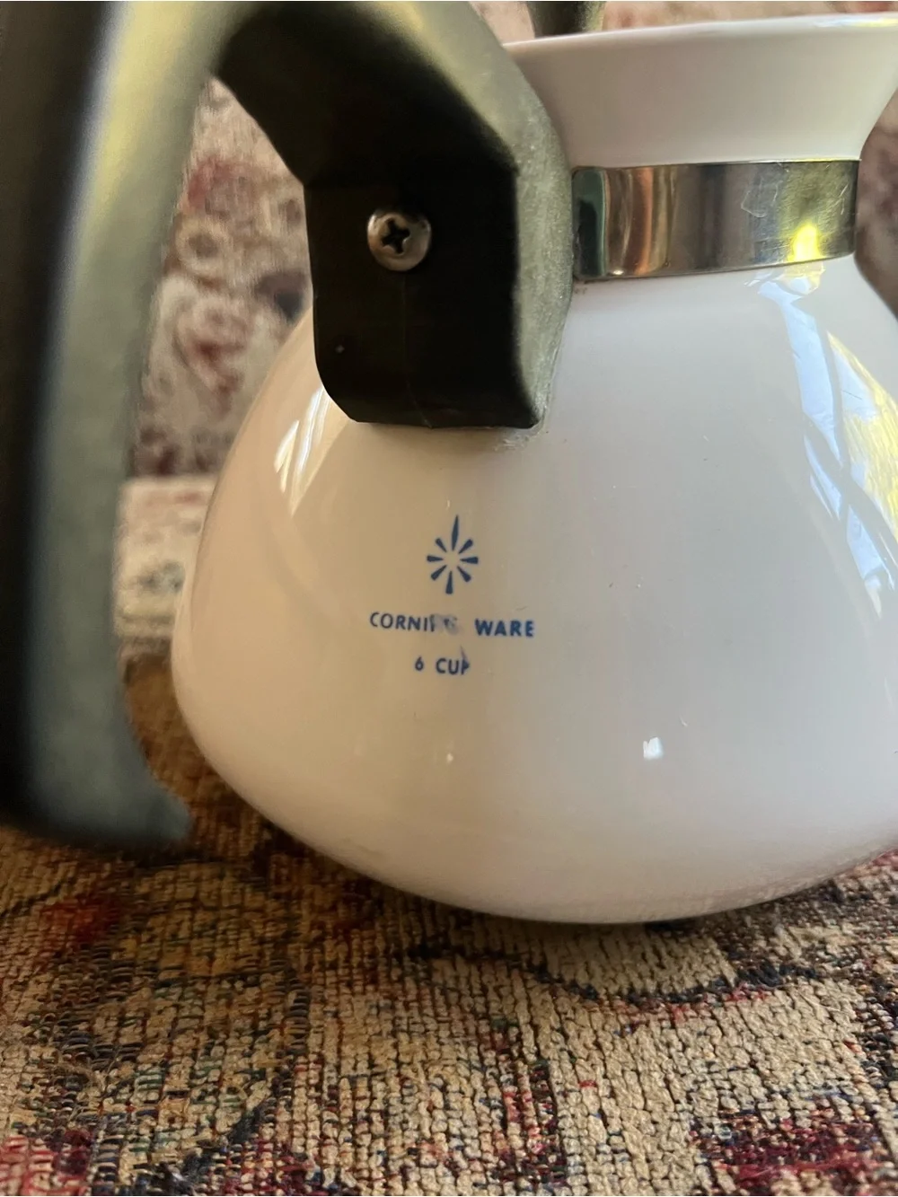 Corning Ware Coffee Percolator with Blue Cornflower Pattern